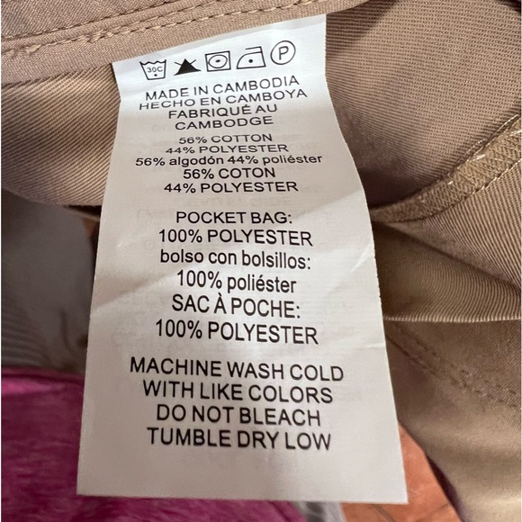 NWT Michael Kors Cropped Double- Breasted Cotton Trench Coat Khaki - Picture 9 of 9